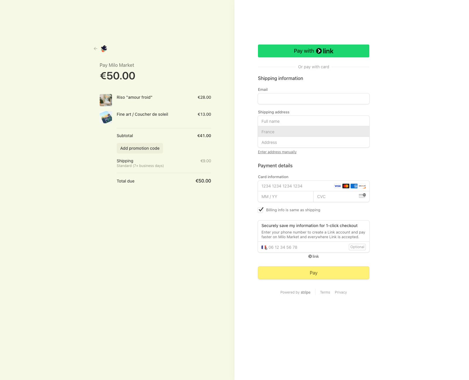 Paiement avec Stripe