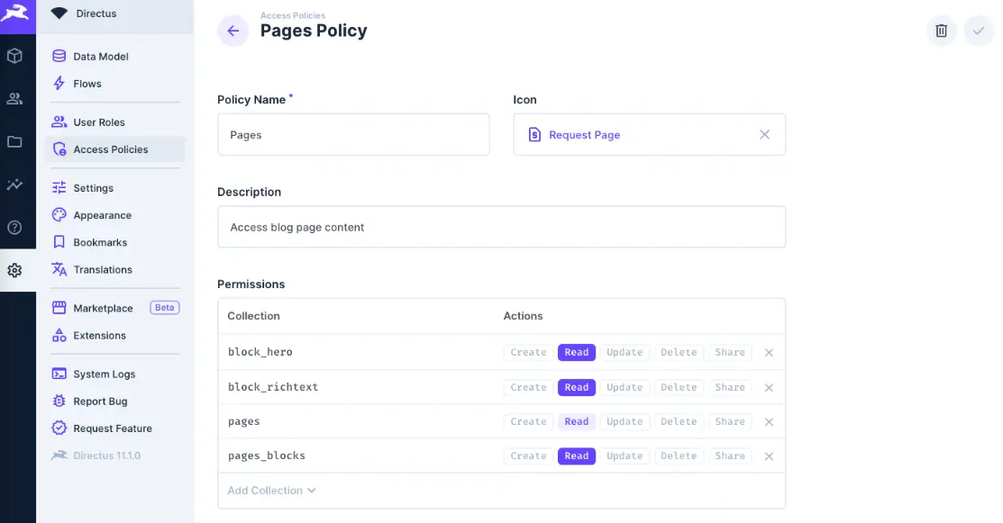 Policy Page